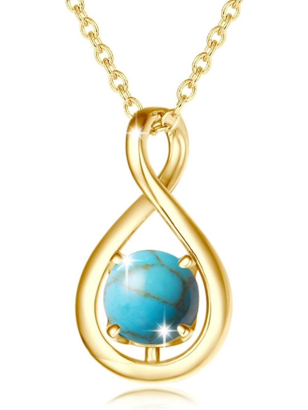 FANCIME Dainty Infinity Birthstone Necklaces Sterling Silver Pendant